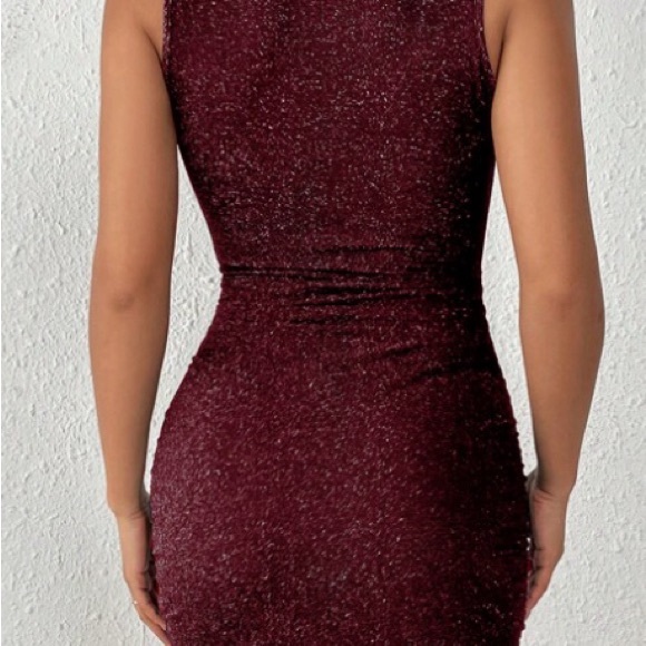 SEXY Drawstring Side Glitter Bodycon Dress *NEW* - Picture 2 of 5
